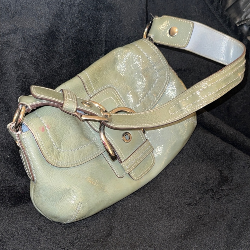 Coach Metallic Tan Shoulder Bag